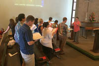 Claire conducts AUMC choir